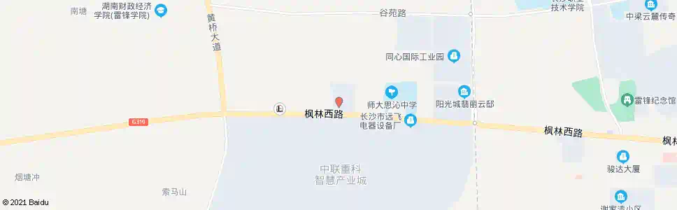 长沙同心村_公交站地图_长沙公交_妙搜公交查询2025