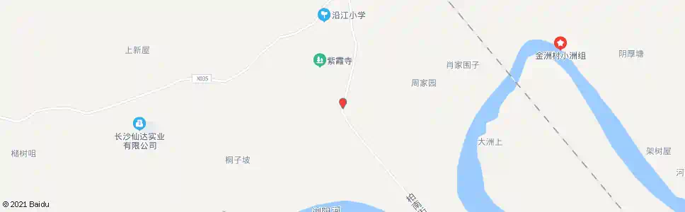 长沙沿江山村部_公交站地图_长沙公交_妙搜公交查询2025