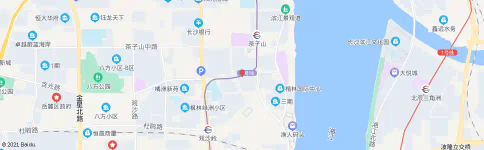 长沙含光路潇湘北路口_公交站地图_长沙公交_妙搜公交查询2025