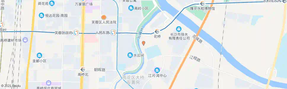 长沙花桥社区_公交站地图_长沙公交_妙搜公交查询2025