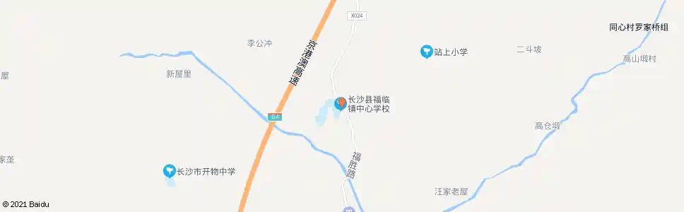 长沙福临中学_公交站地图_长沙公交_妙搜公交查询2025