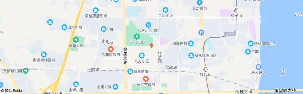 长沙含光路观沙路口_公交站地图_长沙公交_妙搜公交查询2025
