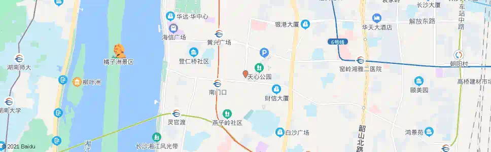 长沙天心阁西门_公交站地图_长沙公交_妙搜公交查询2025