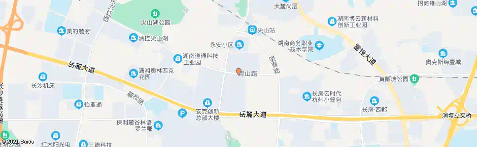 长沙青山路尖山路口_公交站地图_长沙公交_妙搜公交查询2025