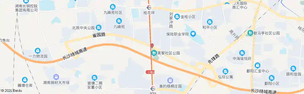 长沙雀园路芙蓉南路口_公交站地图_长沙公交_妙搜公交查询2025