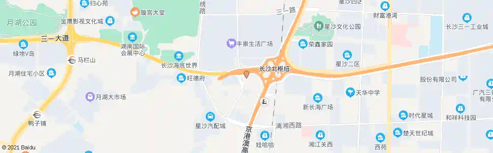 长沙上海大众(南)_公交站地图_长沙公交_妙搜公交查询2025