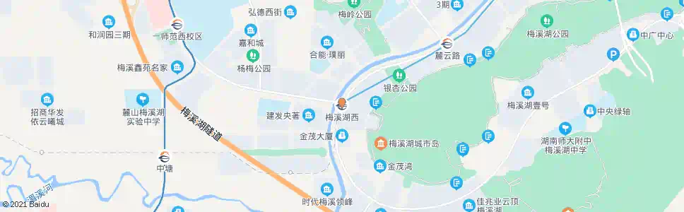 长沙梅溪湖西_公交站地图_长沙公交_妙搜公交查询2025
