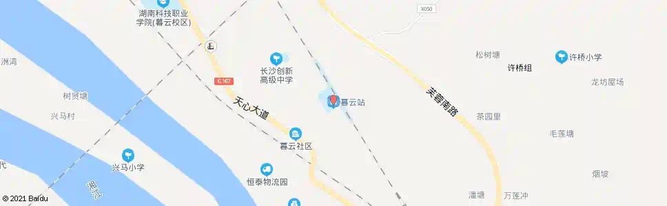 长沙暮云_公交站地图_长沙公交_妙搜公交查询2025