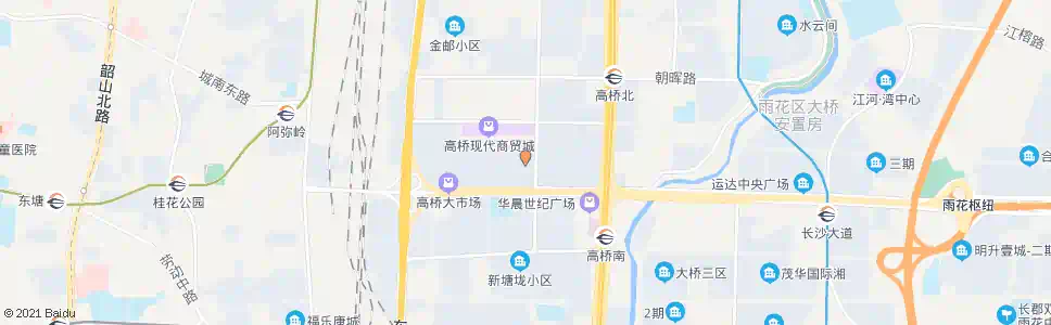 长沙高建市场_公交站地图_长沙公交_妙搜公交查询2025