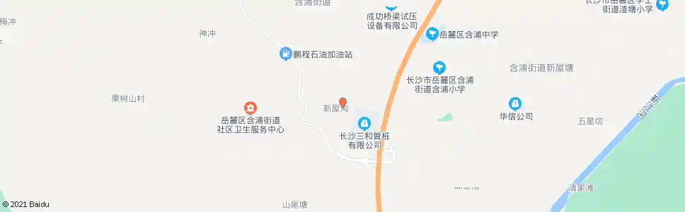 长沙粟山村_公交站地图_长沙公交_妙搜公交查询2025
