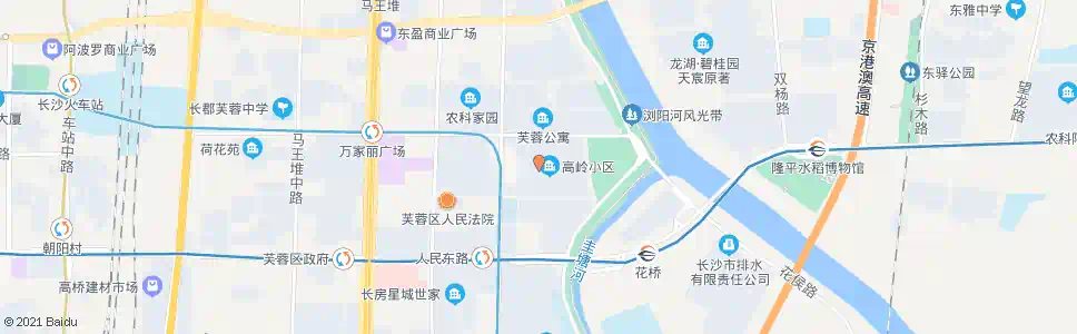 长沙东屯渡社区_公交站地图_长沙公交_妙搜公交查询2025