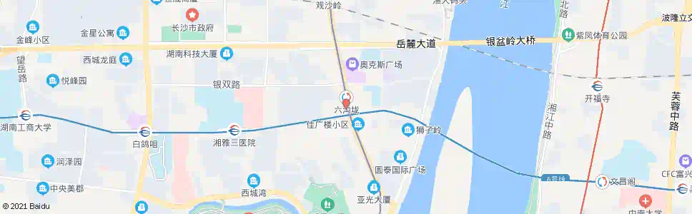 长沙六沟垅_公交站地图_长沙公交_妙搜公交查询2025