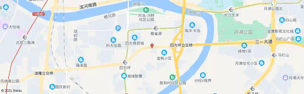 长沙德雅路三一大道口_公交站地图_长沙公交_妙搜公交查询2025
