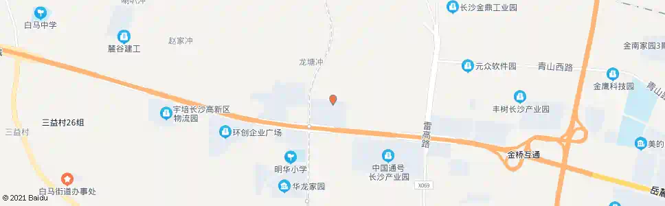 长沙龙塘村_公交站地图_长沙公交_妙搜公交查询2025
