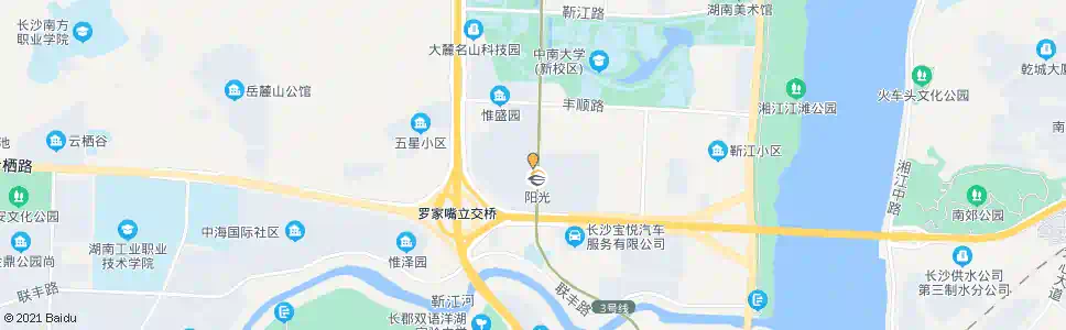 长沙食尚阳光_公交站地图_长沙公交_妙搜公交查询2025
