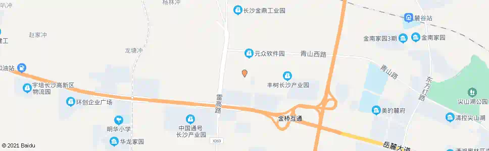 长沙金桥路雷高路口_公交站地图_长沙公交_妙搜公交查询2025
