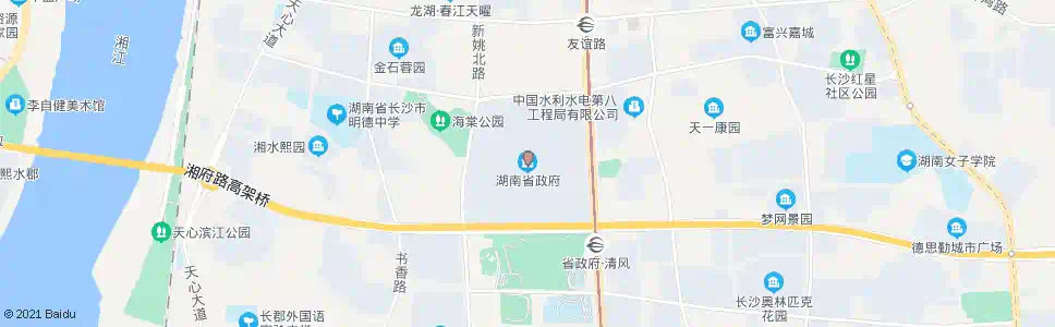 长沙省政府站_公交站地图_长沙公交_妙搜公交查询2025