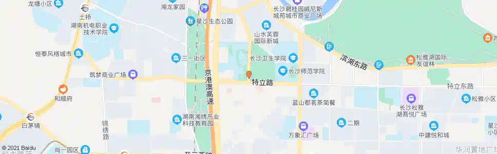 长沙特立公园西_公交站地图_长沙公交_妙搜公交查询2025