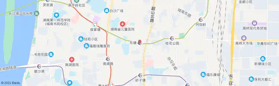 长沙东塘_公交站地图_长沙公交_妙搜公交查询2025