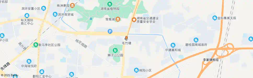 长沙毛竹塘_公交站地图_长沙公交_妙搜公交查询2025