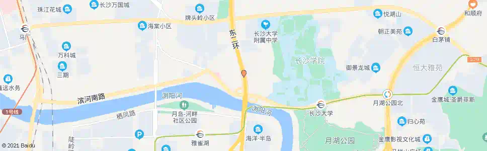长沙洪山桥北_公交站地图_长沙公交_妙搜公交查询2025