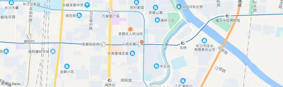 长沙人民东路站_公交站地图_长沙公交_妙搜公交查询2025