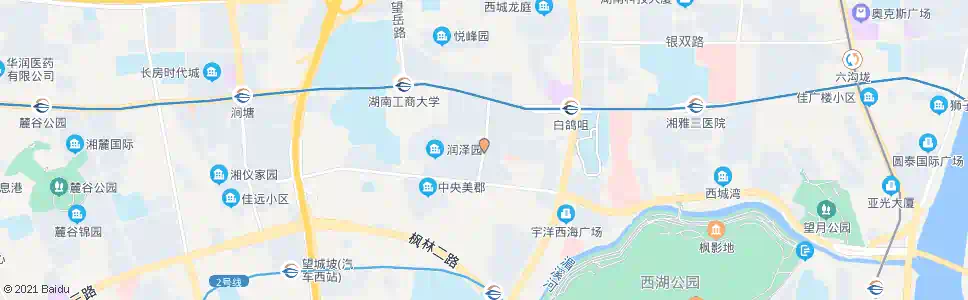 长沙谷丰路咸嘉湖路口_公交站地图_长沙公交_妙搜公交查询2025