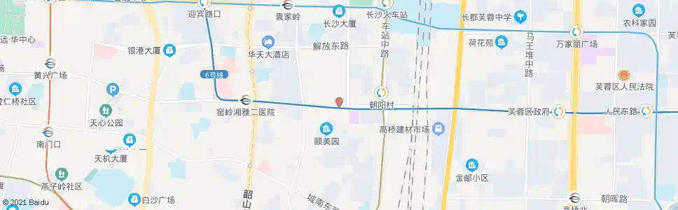 长沙人民路立交桥西_公交站地图_长沙公交_妙搜公交查询2025