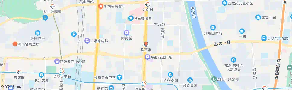 长沙马王堆路口_公交站地图_长沙公交_妙搜公交查询2025