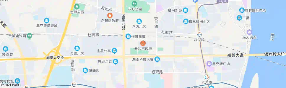 长沙市政府南_公交站地图_长沙公交_妙搜公交查询2025
