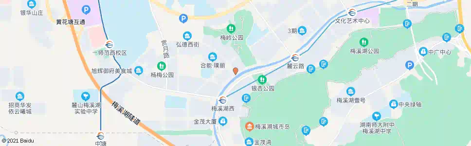 长沙踏雪路看云路口_公交站地图_长沙公交_妙搜公交查询2025