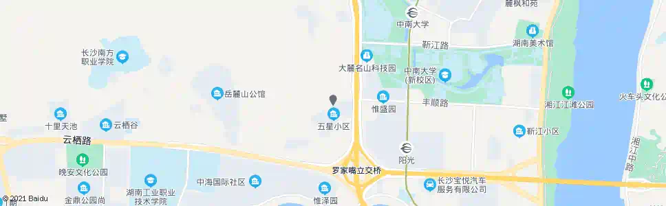 长沙五星村委会_公交站地图_长沙公交_妙搜公交查询2025