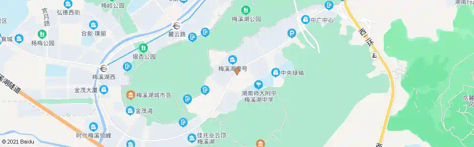 长沙梅溪湖近湖二路口_公交站地图_长沙公交_妙搜公交查询2025