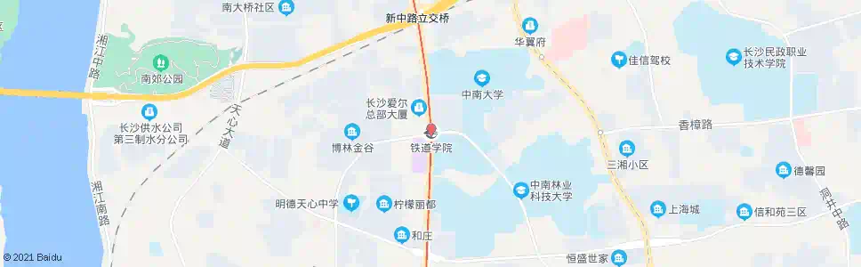 长沙铁道学院_公交站地图_长沙公交_妙搜公交查询2025