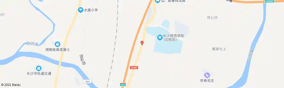 长沙长沙师范北校区_公交站地图_长沙公交_妙搜公交查询2025