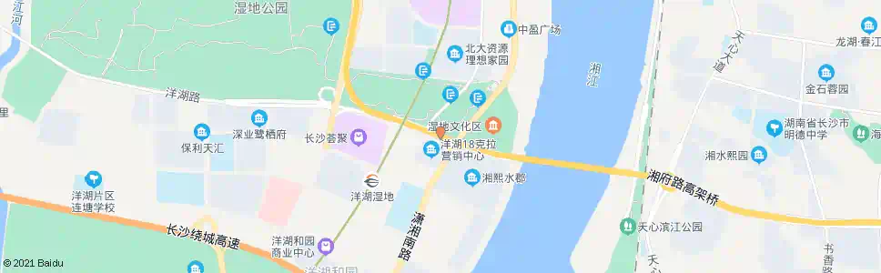 长沙湘府路口西_公交站地图_长沙公交_妙搜公交查询2025