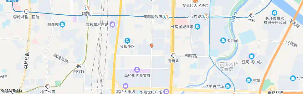 长沙马王堆路朝晖路口_公交站地图_长沙公交_妙搜公交查询2025