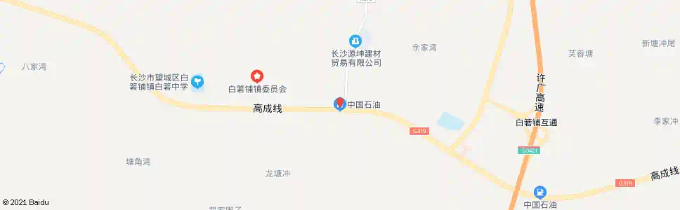 长沙白箬加油站_公交站地图_长沙公交_妙搜公交查询2025