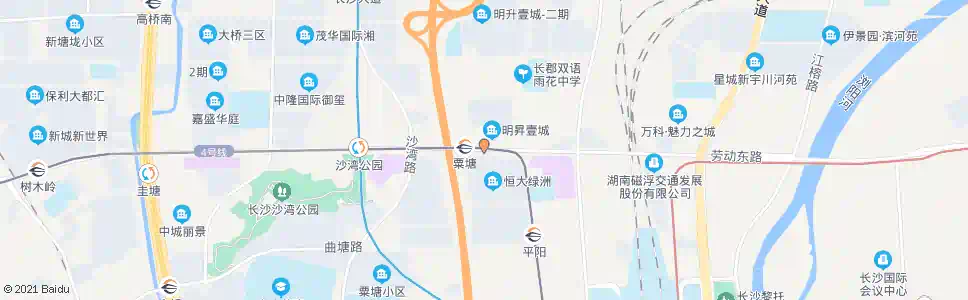 长沙劳动路黎托路口_公交站地图_长沙公交_妙搜公交查询2025