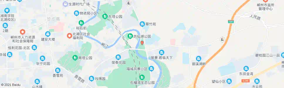 郴州飞虹游园_公交站地图_郴州公交_妙搜公交查询2025