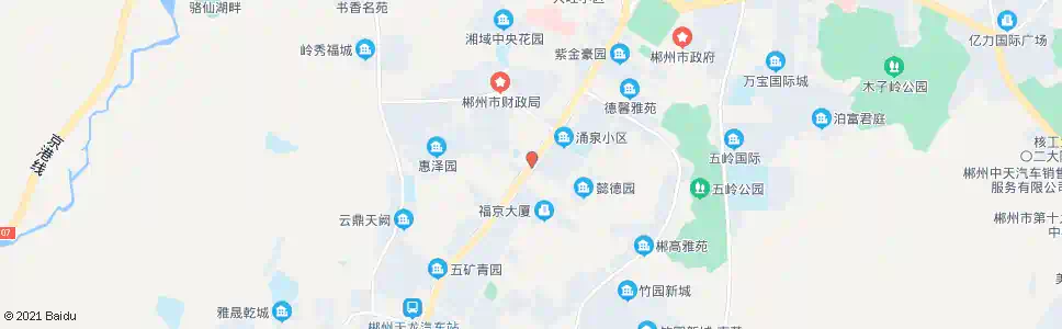 郴州五岭大市场(南岭大道)_公交站地图_郴州公交_妙搜公交查询2025