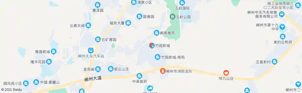 郴州竹园新城_公交站地图_郴州公交_妙搜公交查询2025