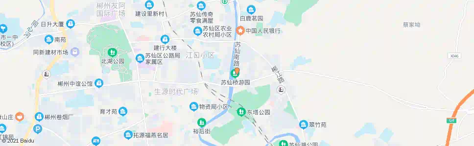 郴州苏仙桥游园_公交站地图_郴州公交_妙搜公交查询2025