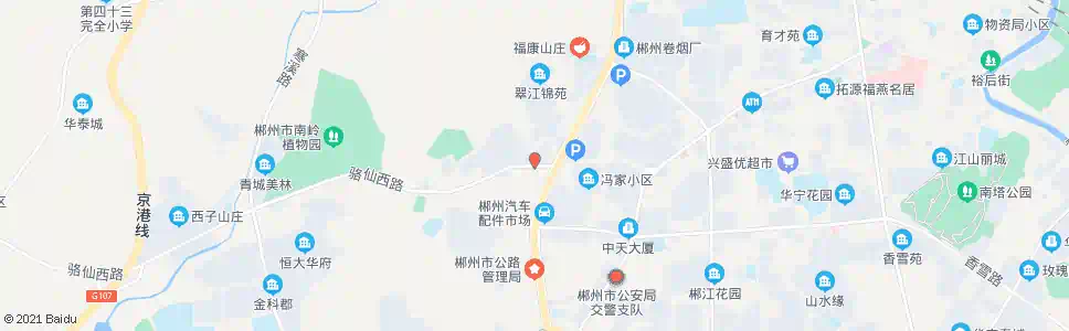 郴州骆仙小区_公交站地图_郴州公交_妙搜公交查询2025