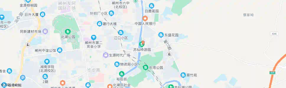 郴州苏仙桥游园(市教育局)_公交站地图_郴州公交_妙搜公交查询2025
