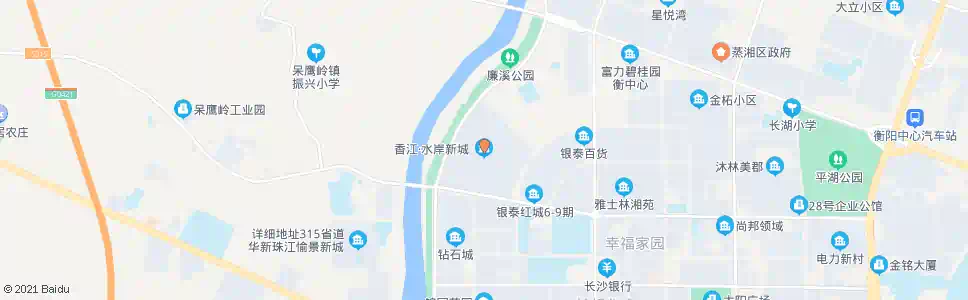 衡阳香江水岸新城_公交站地图_衡阳公交_妙搜公交查询2025