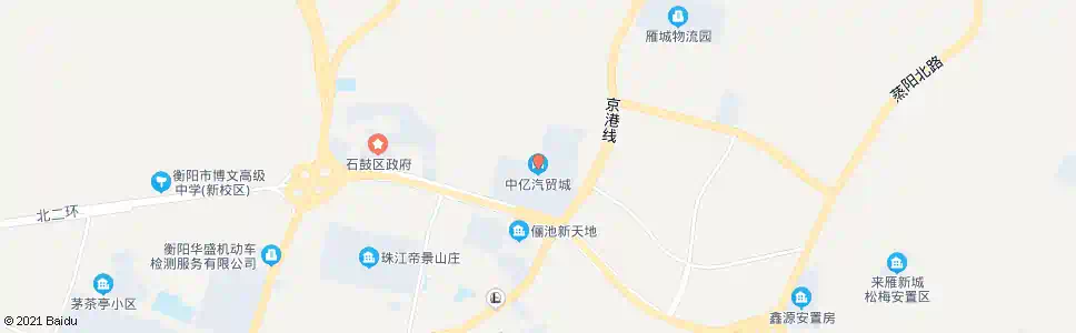 衡阳中亿汽贸城_公交站地图_衡阳公交_妙搜公交查询2025