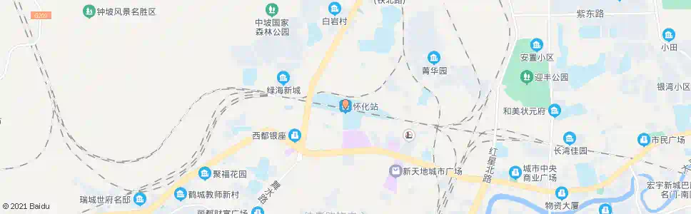 怀化公园_公交站地图_怀化公交_妙搜公交查询2025