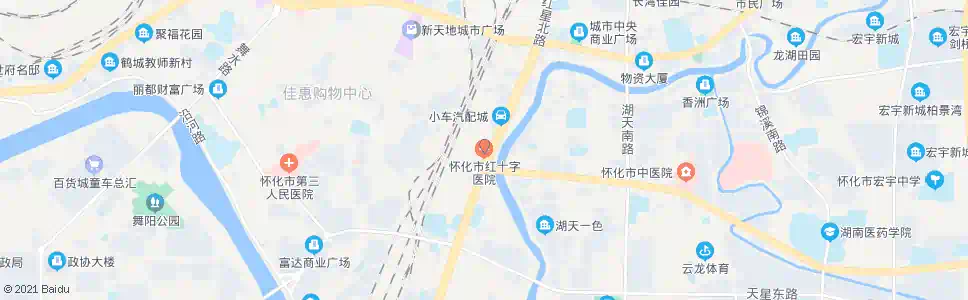 怀化市红十字医院_公交站地图_怀化公交_妙搜公交查询2025