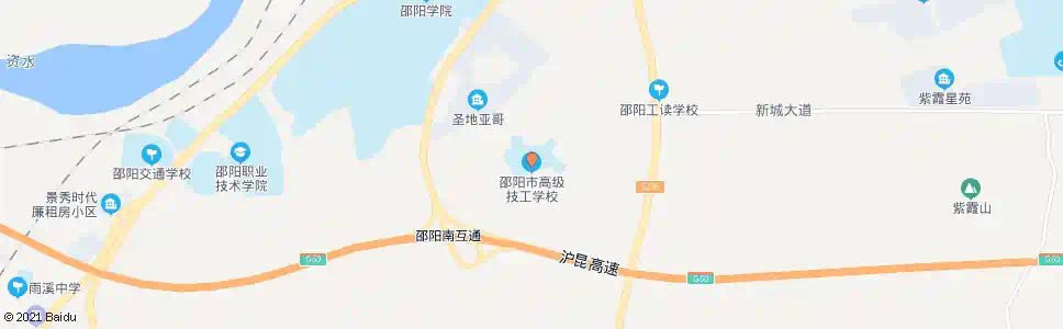 邵阳高级技校_公交站地图_邵阳公交_妙搜公交查询2025